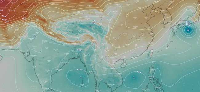 Atmospheric pressure ( isobar)